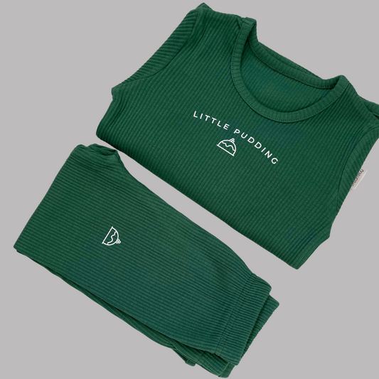 Green Little Pudding Loungewear Set