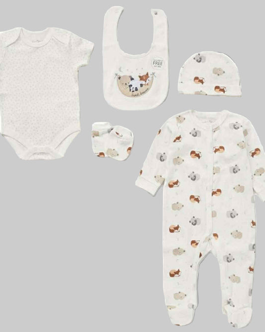 Cream 5 Piece Set Sweet Dreams - Little Moo Baby