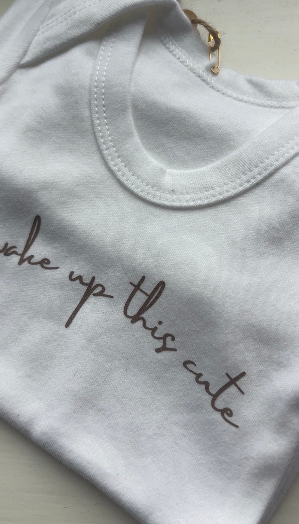 White 'I Wake Up This Cute' Bodysuit - Little Moo Baby