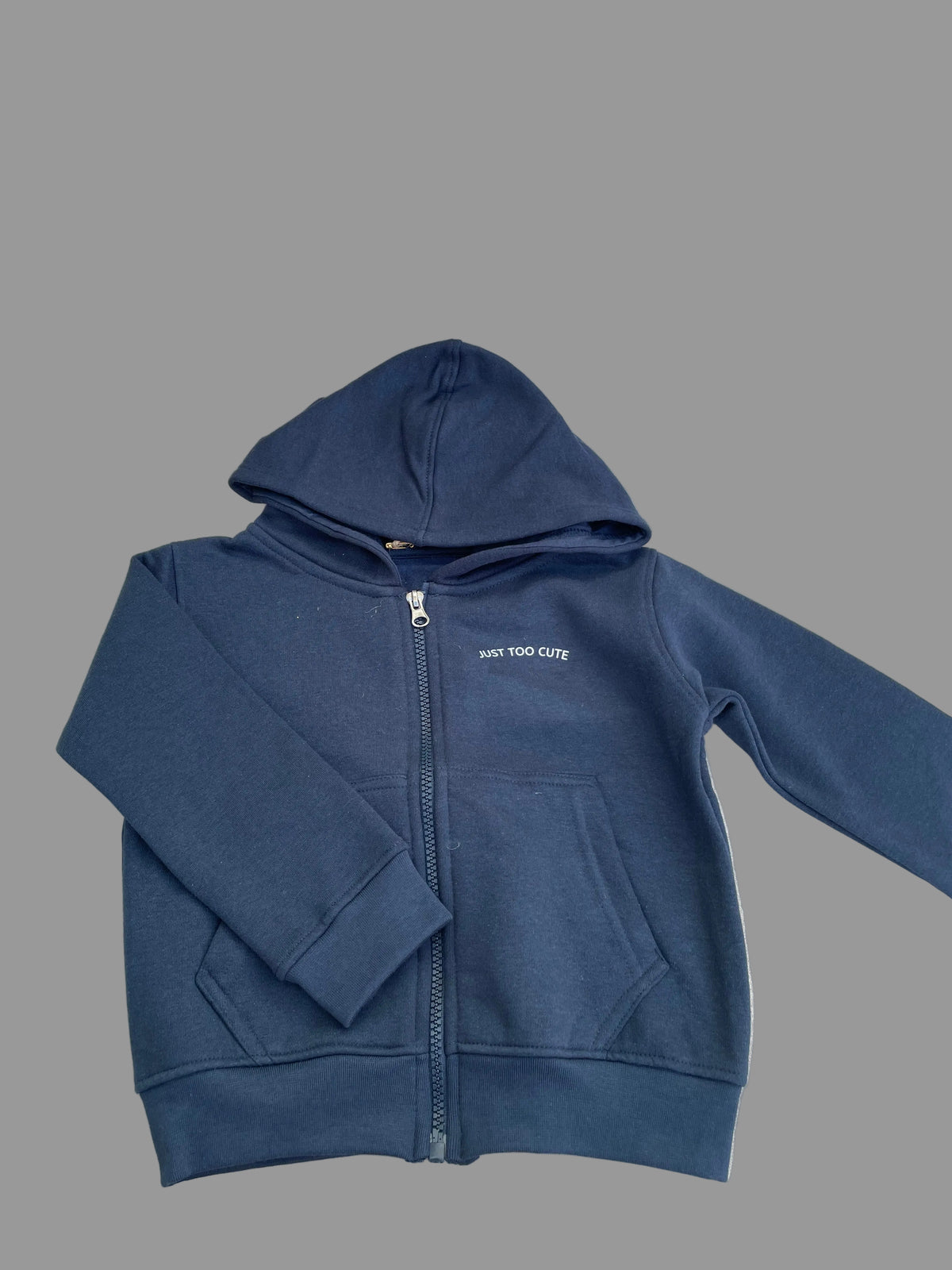 Navy Just Too Cute Zipped Hoodie