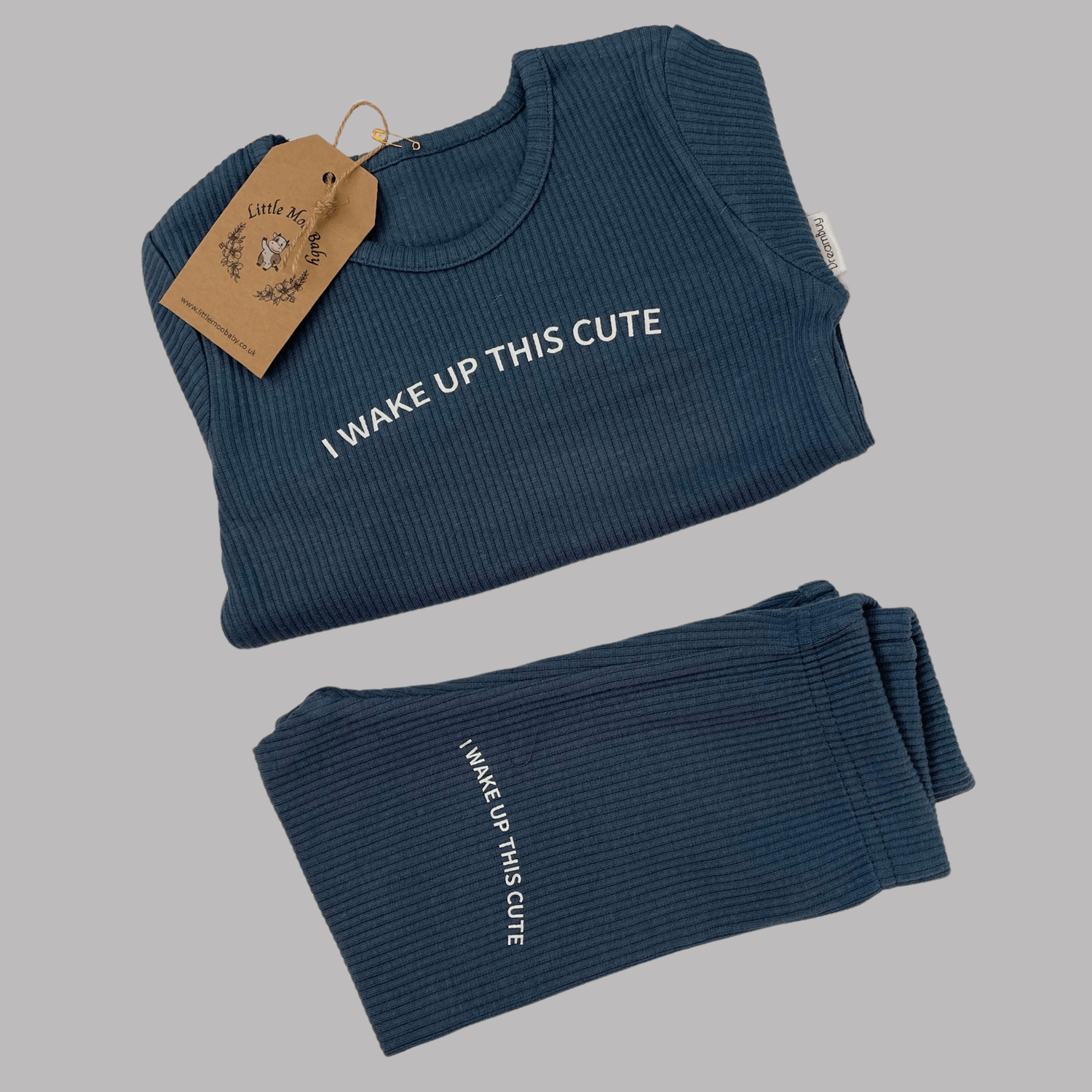 Midnight Blue I Wake Up This Cute Loungewear Set - Little Moo Baby