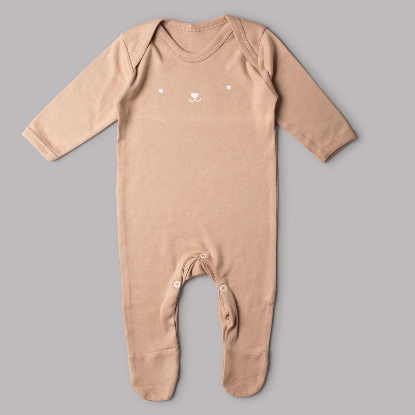 Mocha Little Bear Long Sleeved Romper