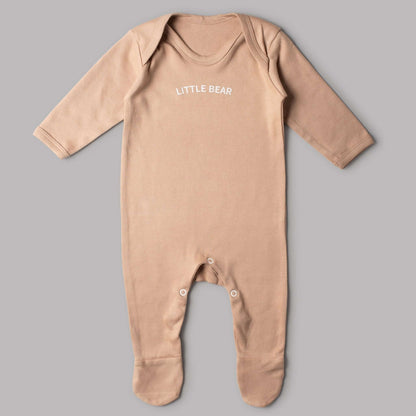 Mocha Little Bear Printed  Romper