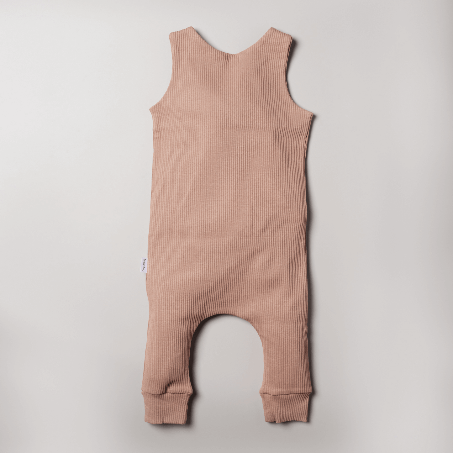 Mocha Kind Little Human Ribbed Dungarees