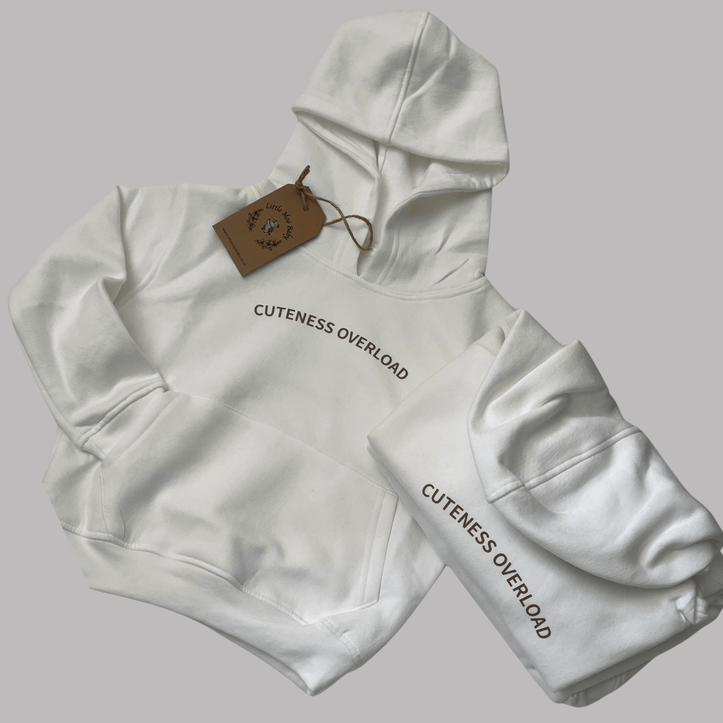 White Cuteness Overload Hoodie