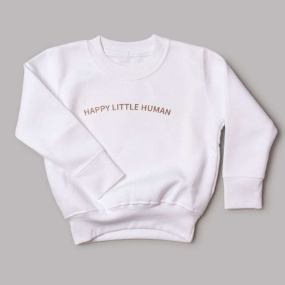 White Happy Little Human Jumper