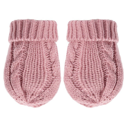 Cable Knit Mittens Rose